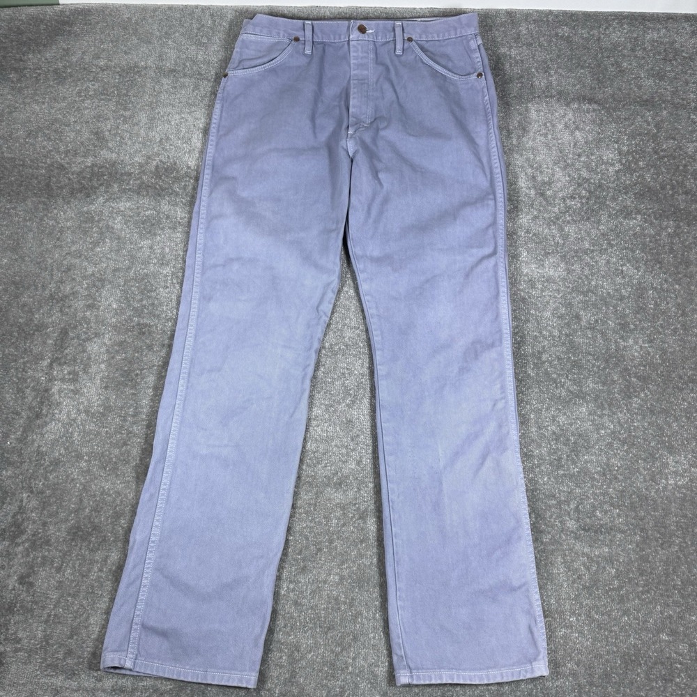 Wrangler Jeans Men's 36x34 Purple Denim Cowboy Cut Western‎ Rodeo Festival